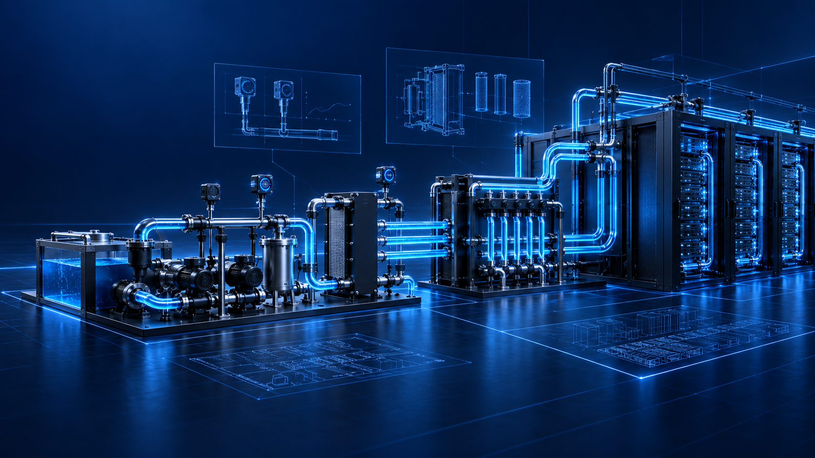 InfraSoma liquid-cooling infrastructure for high-density computing environments