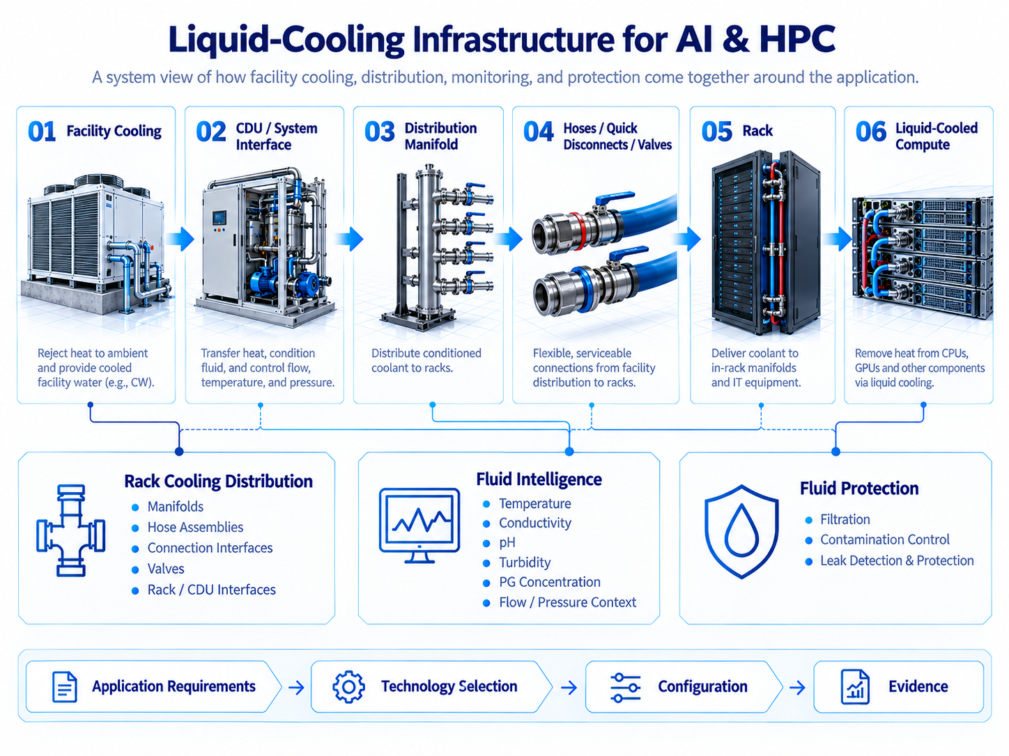 Liquid-cooling infrastructure for AI and HPC